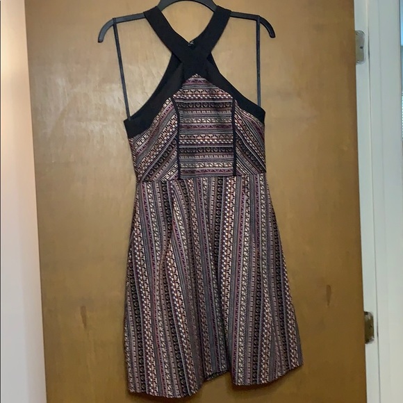 BCBGeneration Geo Pattern Halter Dress - Picture 1 of 5